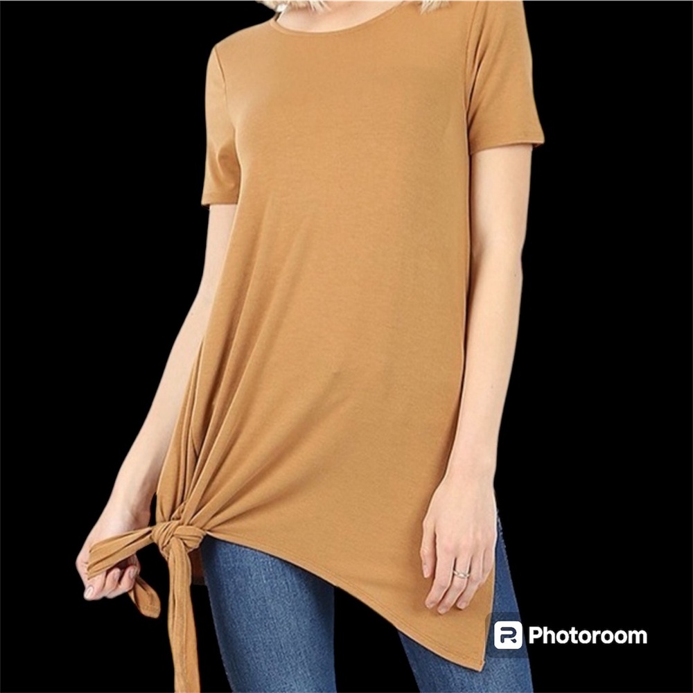 Mocha Plus Relax Fit Short Sleeve Top NWT